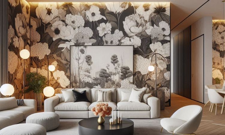Luxury Living Room Wallpaper